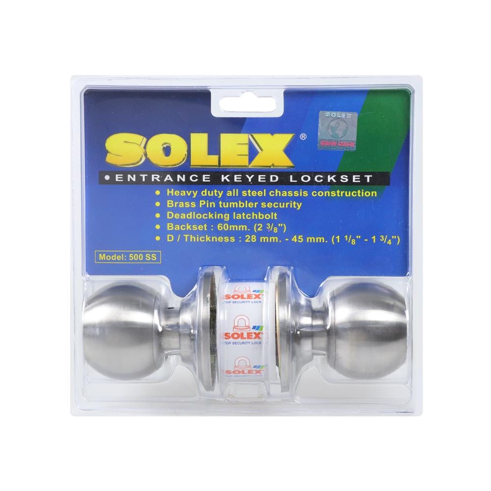 ลูกบิดประตู หัวกลม SOLEX 500 SS สีสเตนเลส