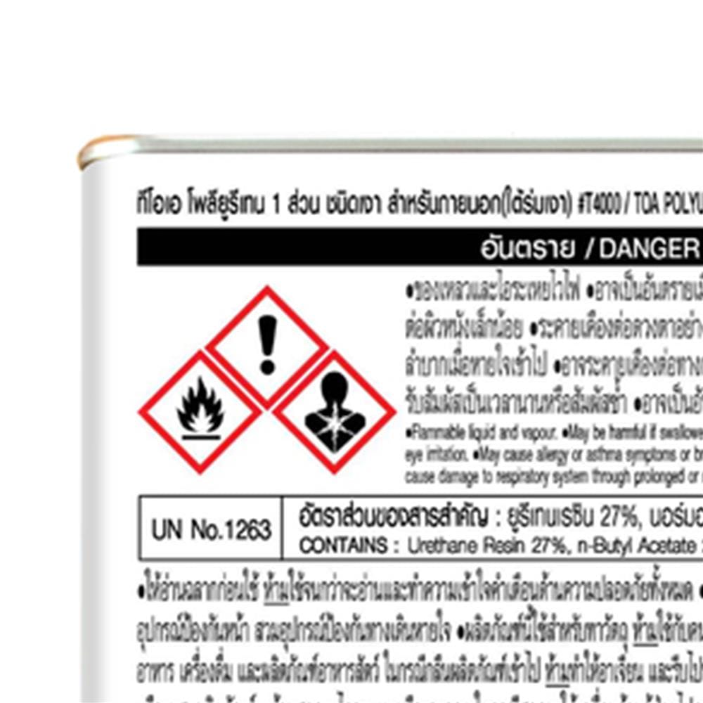 โพลียูรีเทนภายใน ชนิดเงา TOA T-3000 1 แกลลอน