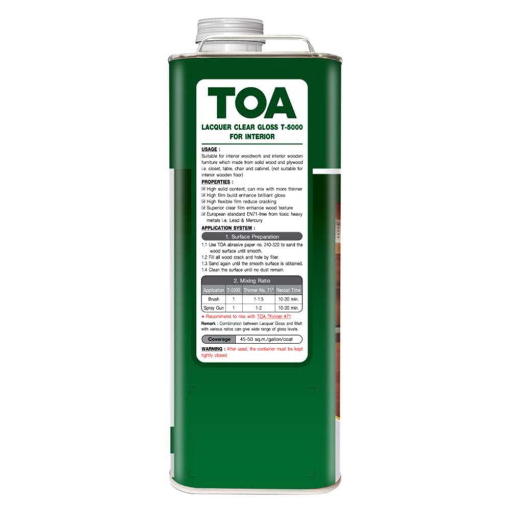 แล็กเกอร์ ชนิดเงา TOA T-5000 1 แกลลอน