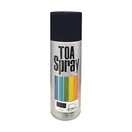 ACRYLIC LACQUER SPRAY PAINT TOA 21 FLAT BLACK 400CC