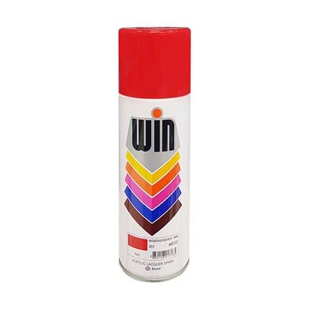 ACRYLIC LACQUER SPRAY PAINT WIN 211 RED 400CC