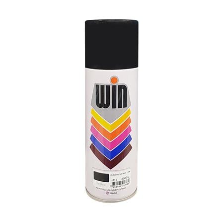 ACRYLIC LACQUER SPRAY PAINT WIN 212 FLAT BLACK 400CC