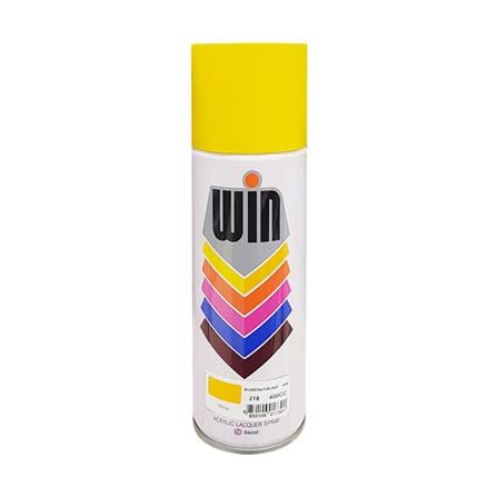 ACRYLIC LACQUER SPRAY PAINT WIN 218 YELLOW 400CC