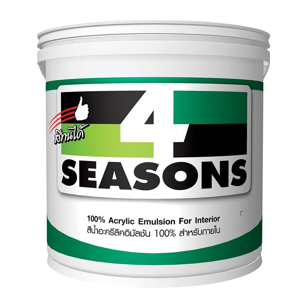 สีน้ำทาภายใน TOA 4 SEASONS สีขาว #A1000 ด้าน 5 แกลลอน
