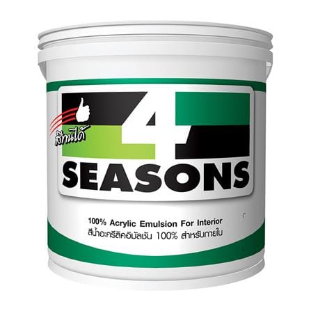 สีน้ำทาภายใน TOA 4 SEASONS สีขาว #A1000 ด้าน 5 แกลลอน_0