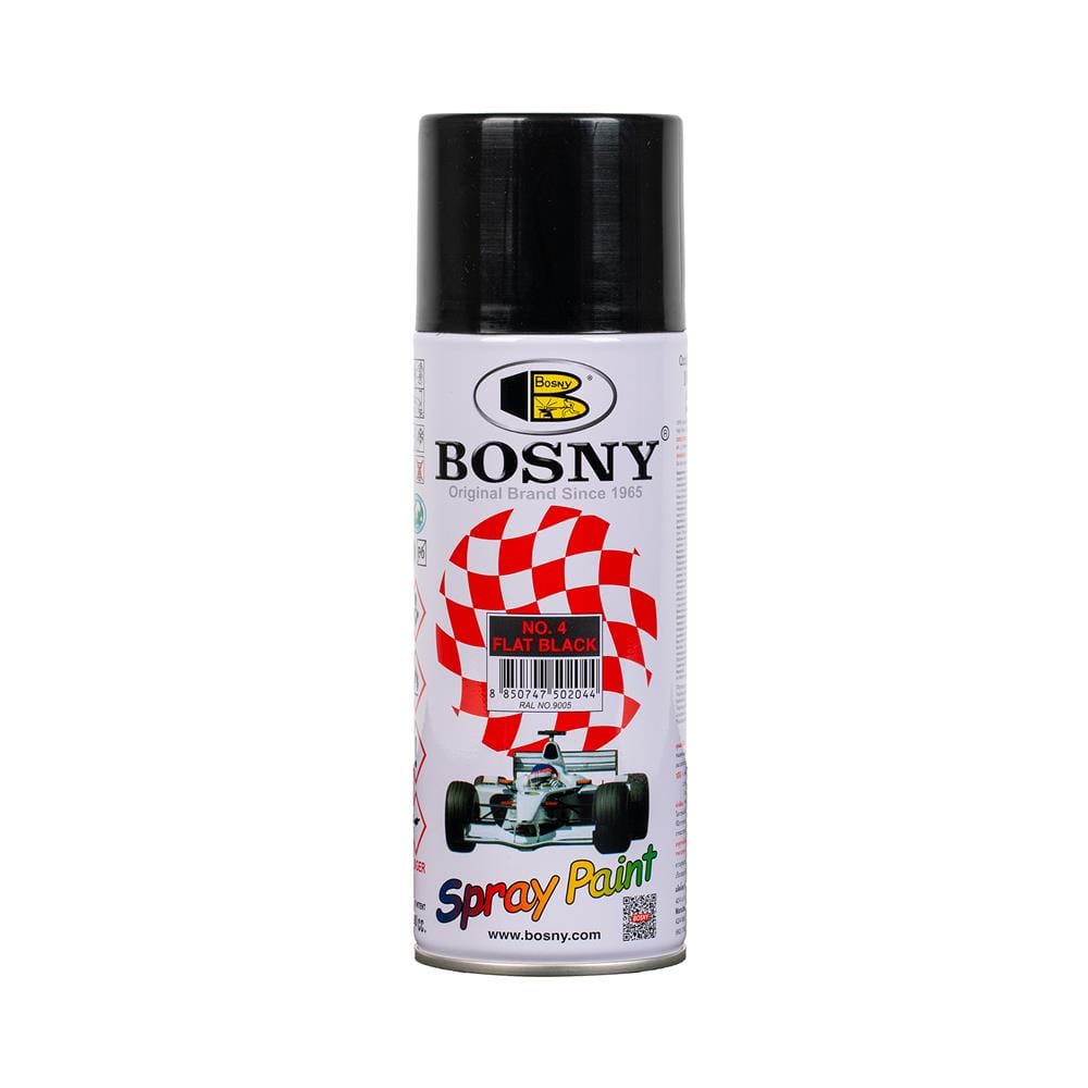 สีสเปรย์ BOSNY 4 สีดำด้าน 400 ซีซี_1