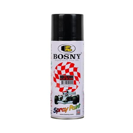 สีสเปรย์ BOSNY 4 สีดำด้าน 400 ซีซี