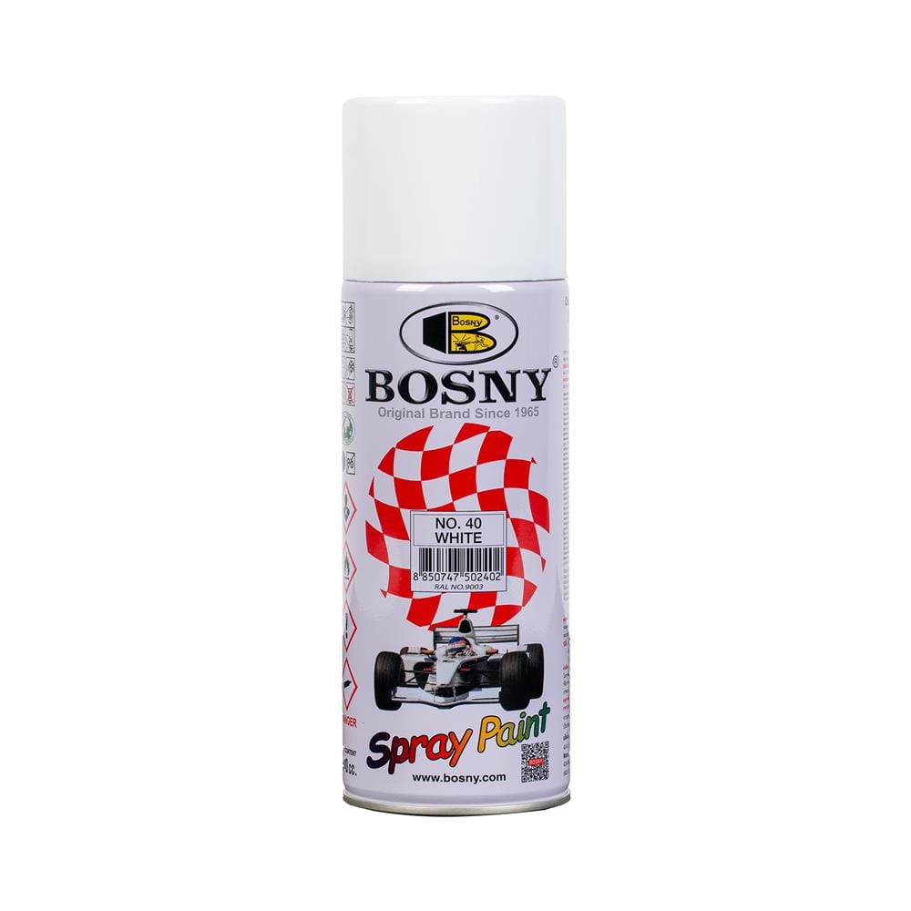 สีสเปรย์ BOSNY 40 สีขาว 400 ซีซี_1