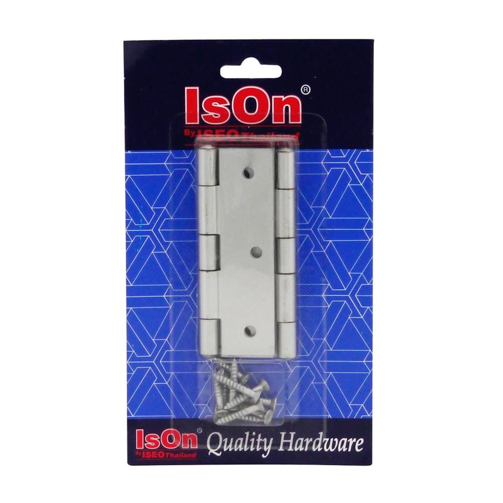 บานพับ 3.5x2.2 นิ้ว x 1.5 มม. ISON 633035BC สีสเตนเลส (แพ็ก 2 ชิ้น)