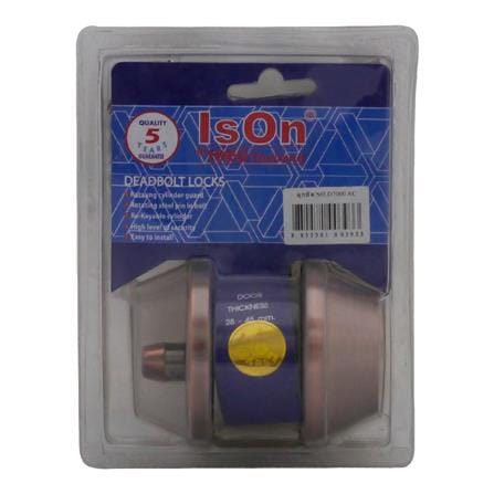 กุญแจลิ้นตาย 1 ด้าน ISON D7000 สีทองแดงรมดำ_0