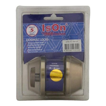 กุญแจลิ้นตาย 1 ด้าน ISON D7000 สีทองเหลืองรมดำ_0
