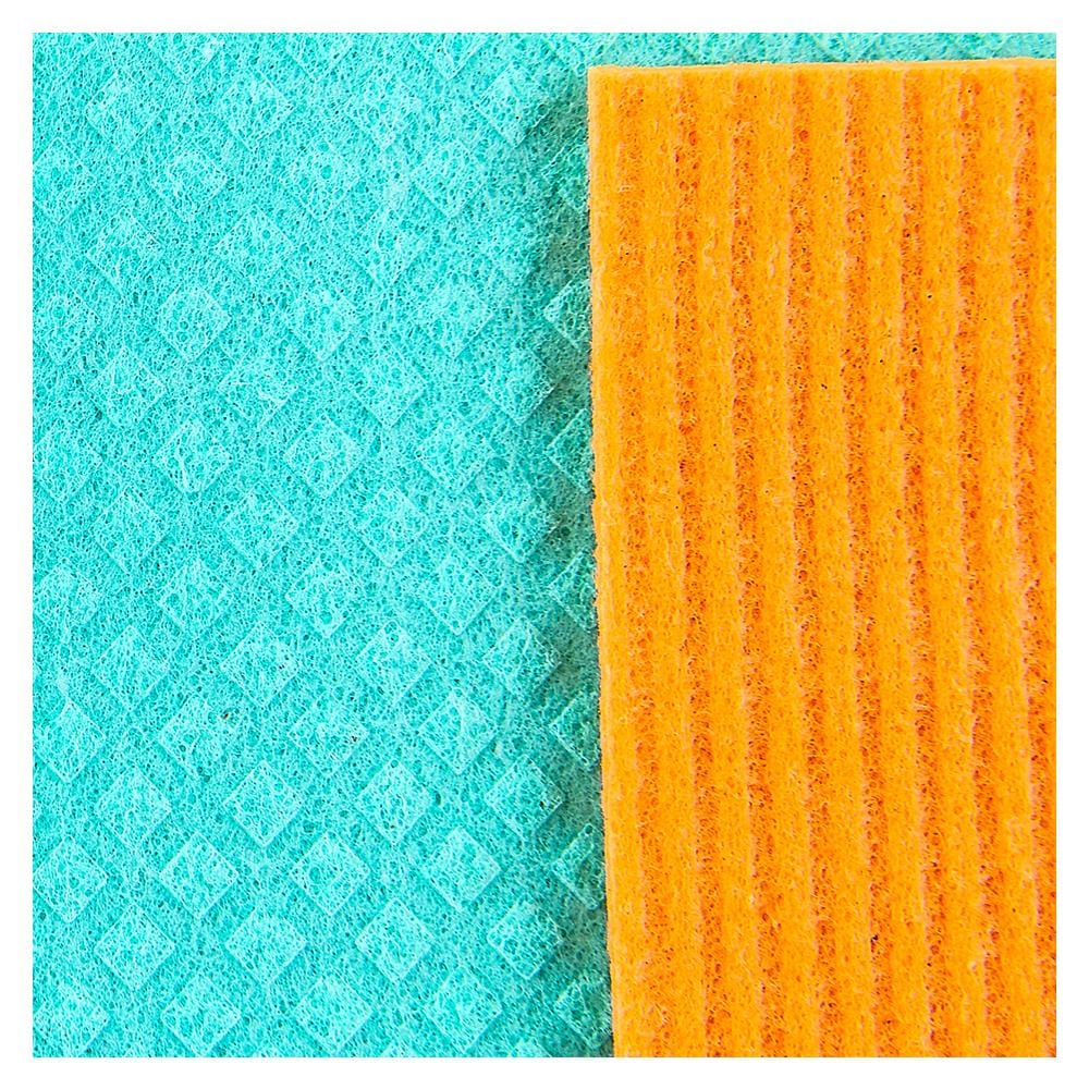 ผ้าฟองน้ำทำความสะอาดอเนกประสงค์ SCOTCH-BRITE 18x20cm สีเหลือง/ฟ้า