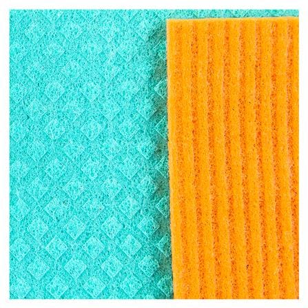 ผ้าฟองน้ำทำความสะอาดอเนกประสงค์ SCOTCH-BRITE 18x20cm สีเหลือง/ฟ้า_2
