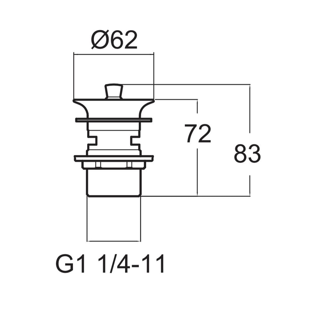สะดืออ่างล้างหน้าดึงล็อค AMERICAN STANDARD A-8007