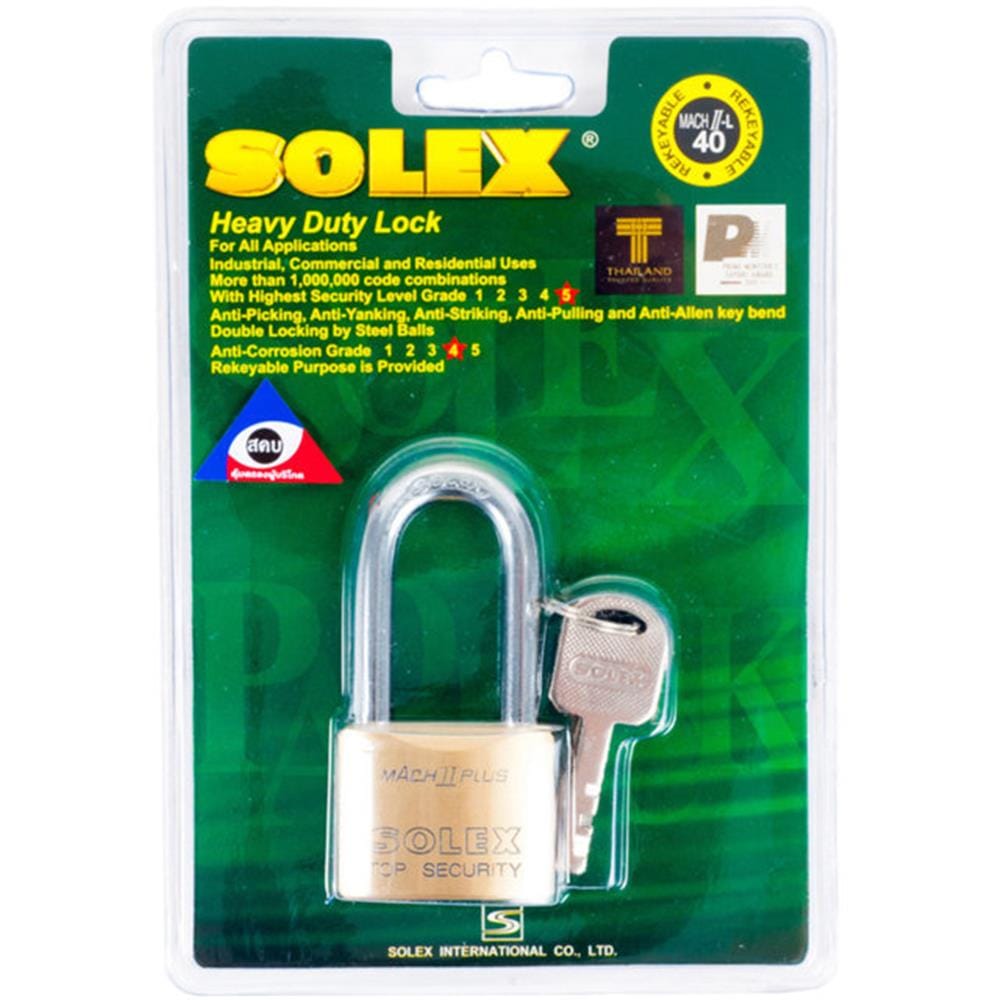 กุญแจลูกปืน SOLEX MACH2PLUSL40 40 มม.