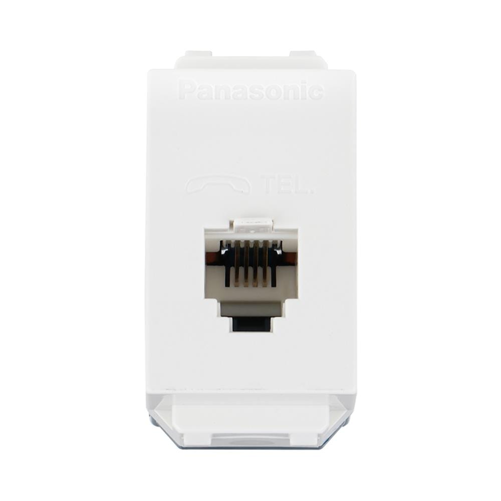 เต้ารับโทรศัพท์ PANASONIC 6P/4C WEG2164 สีขาว