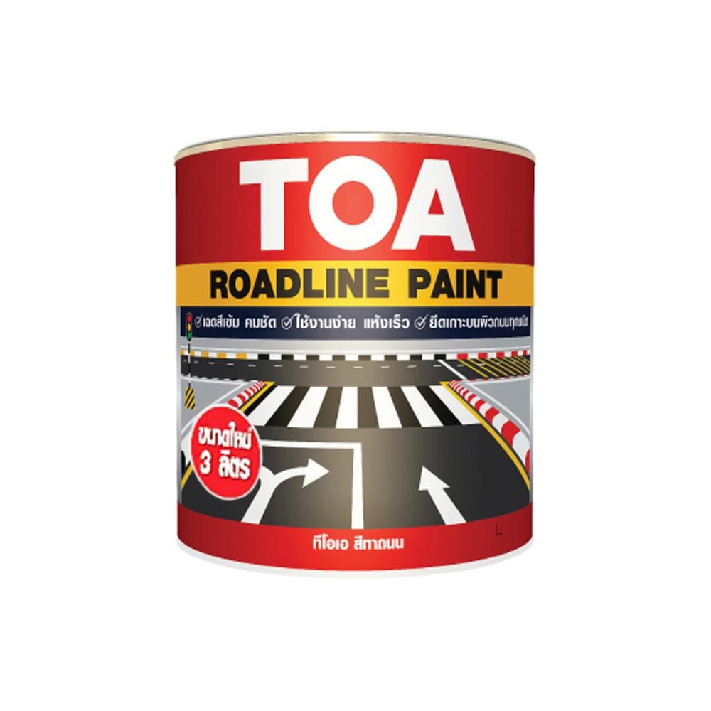 สีทาถนน ไม่สะท้อนแสง TOA ROADLINE 703 สีเหลือง 1 แกลลอน