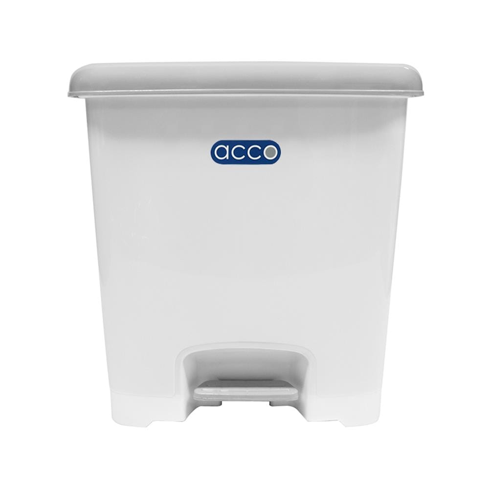 ถังขยะเหยียบเหลี่ยม CHIC ขนาด 30L สีขาว/เทา