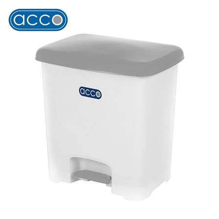 ถังขยะเหยียบเหลี่ยม CHIC ขนาด 30L สีขาว/เทา