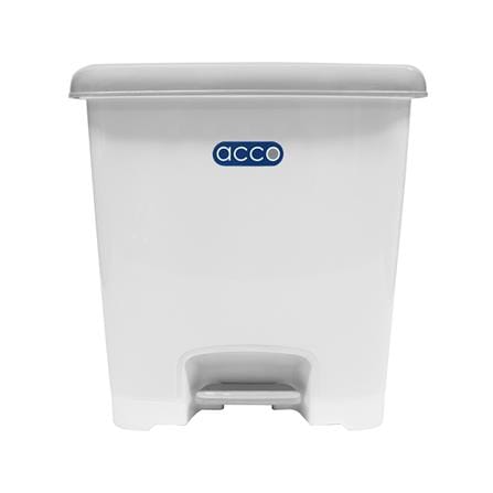 ถังขยะเหยียบเหลี่ยม CHIC ขนาด 30L สีขาว/เทา_1
