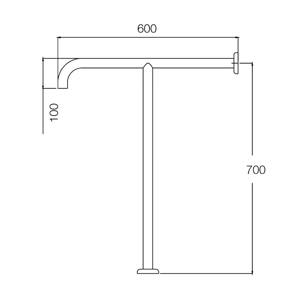 ราวมือจับ ตัว T WS HR-1500-T