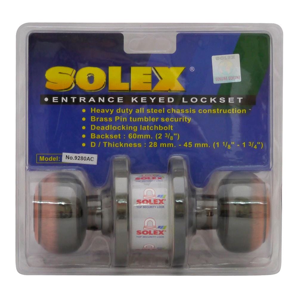 ลูกบิดประตู หัวจัน SOLEX 9280 BN สีทองเหลืองรมดำ