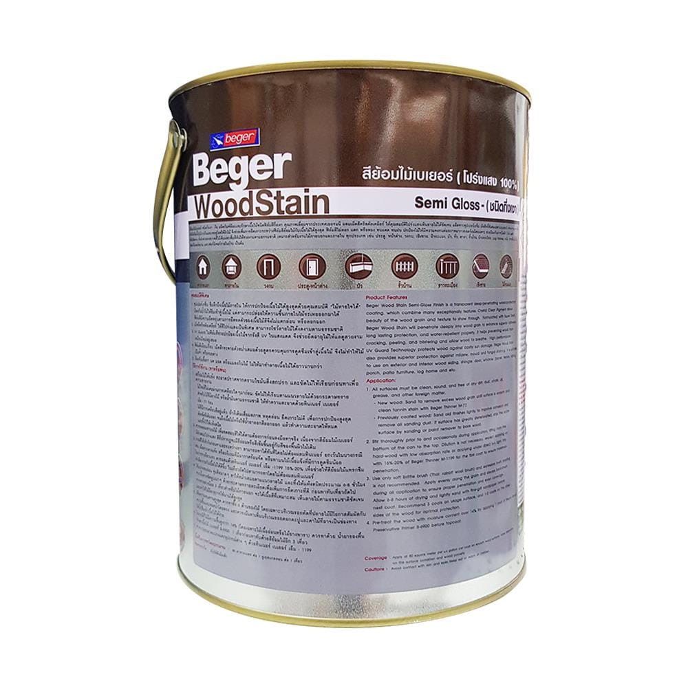สีย้อมไม้ BEGER 2903 สีไม้สัก กึ่งเงา 1 แกลลอน