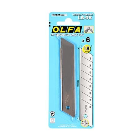 ใบมีดคัตเตอร์ OLFA LB-6B 18 มม. แพ็ค 6 ชิ้น