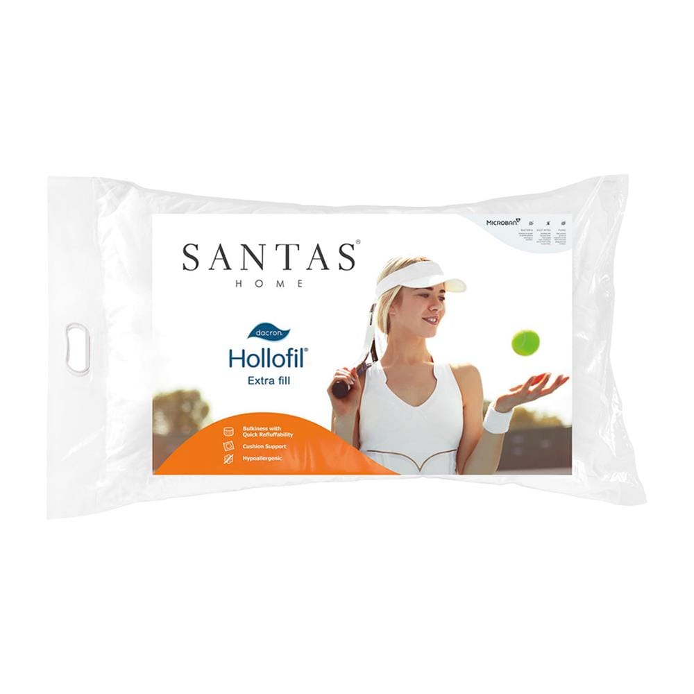 หมอนหนุน ใยสังเคราะห์ SANTAS HOLLOFIL FIRM 19x29 นิ้ว สีขาว