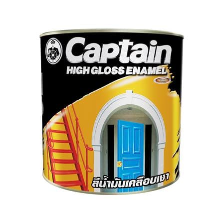 สีน้ำมันเคลือบเงา CAPTAIN #626 สีแดง เงา 1/4 แกลลอน_0