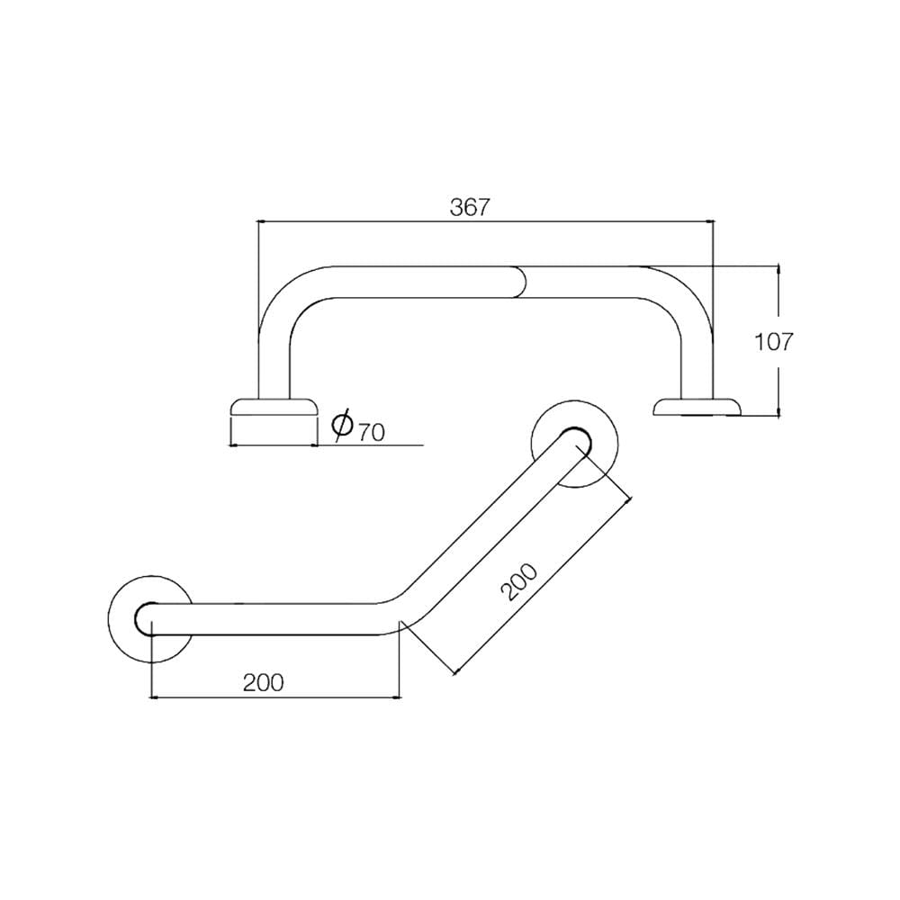 ราวมือจับกันลื่น ตัว V WS HR-1101-2-20