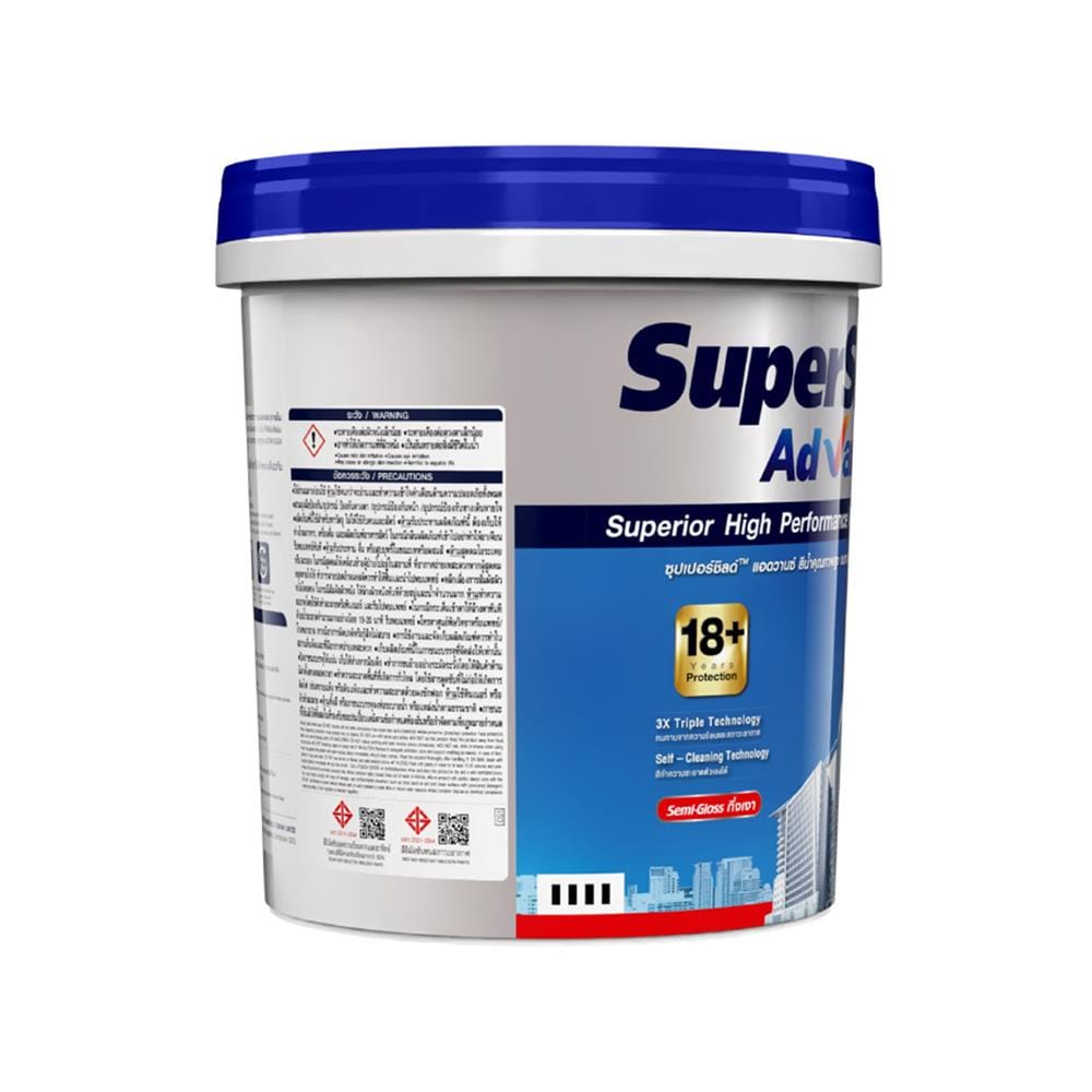 สีน้ำทาภายนอก ชนิดกึ่งเงา TOA SUPERSHIELD #100 สีขาว 5 แกลลอน