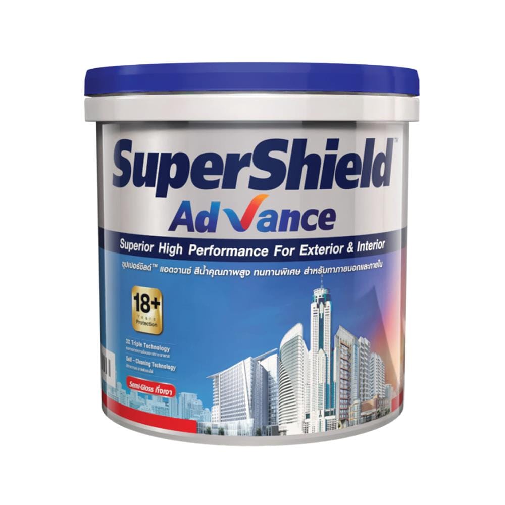 สีน้ำทาภายนอก ชนิดกึ่งเงา TOA SUPERSHIELD สีขาว SG100 1 แกลลอน
