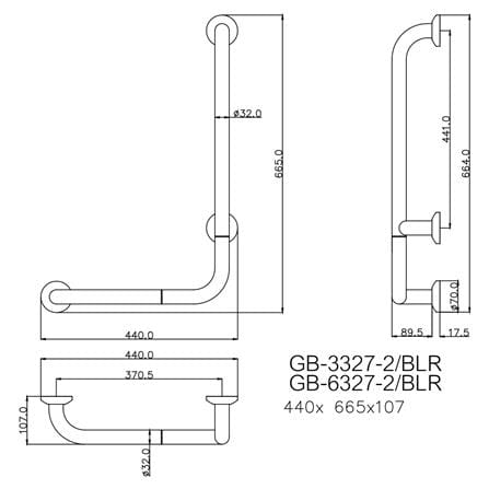 ราวมือจับ ตัว L WS GB-3327-2-BLR_1