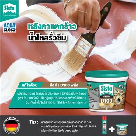 อะคริลิกกันซึม SISTA D100 PLUS 1 กก. สีขาว_2