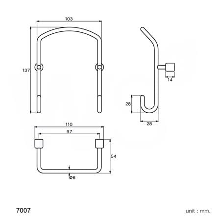 ขอแขวนผ้า WS 7007 สเตนเลส_1