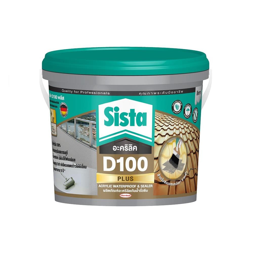 อะคริลิกกันซึม SISTA D100 PLUS 2 กก. สีเทา