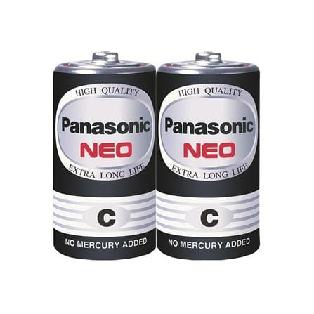 ถ่านธรรมดา PANASONIC C R14NT แพ๊ค 2 ก้อน สีดำ_0