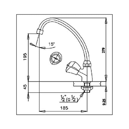 ก๊อกซิงค์เดี่ยว เคาน์เตอร์ COTTO CT186C11(HM)_1