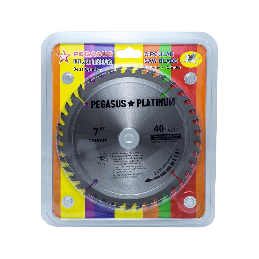 ใบเลื่อยวงเดือน PEGASUS 7 นิ้ว 40 ซี่ฟัน