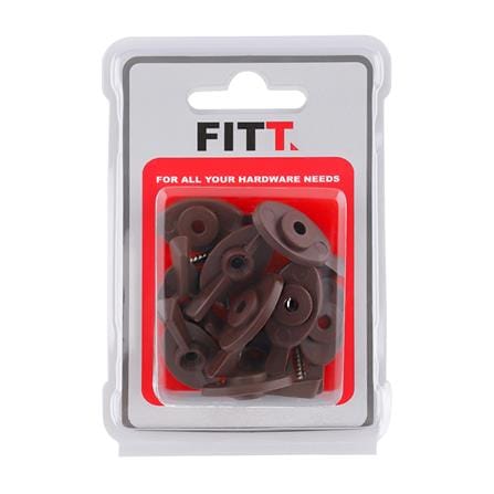 ลูกบิดมุ้งลวด FITT สีน้ำตาล 10 ชิ้น_1