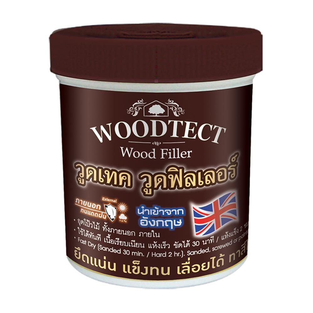 อะคริลิกอุดโป๊วไม้ WOODTECT WOOD FILLER 230 มล. สีมะฮอกกานี