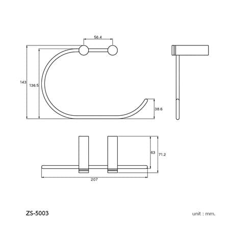 ห่วงแขวนผ้า WS ZS-5003 สเตนเลส_1