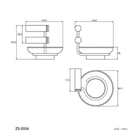 ที่ใส่สบู่ WS ZS-5006 สีสเตนเลส_1