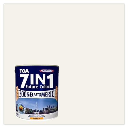 สีน้ำทาภายนอก TOA 7 IN 1 #V100 สีขาว กึ่งเงา 15 ลิตร_0