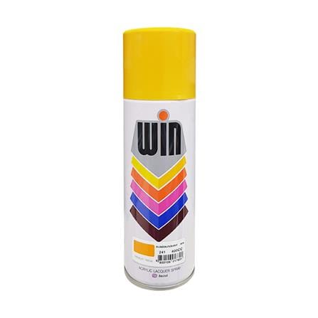 ACRYLIC LACQUER SPRAY PAINT WIN 241 MEDIUM YELLOW 400CC
