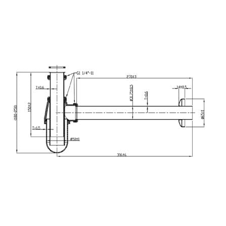 ท่อน้ำทิ้งอ่างล้างหน้ากระปุก AMERICAN STANDARD A-8104-N 30 ซม._1