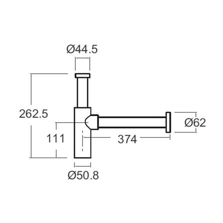 ท่อน้ำทิ้งอ่างล้างหน้าพีแทรป AMERICAN STANDARD A-8105-N 30 ซม._1