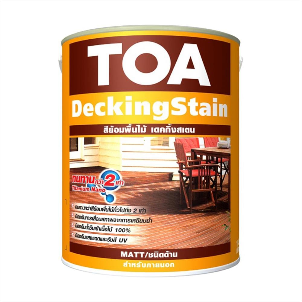 สีย้อมพื้นไม้ TOA DECKING STAIN 03 สีไม้มะค่า ด้าน 1 แกลลอน