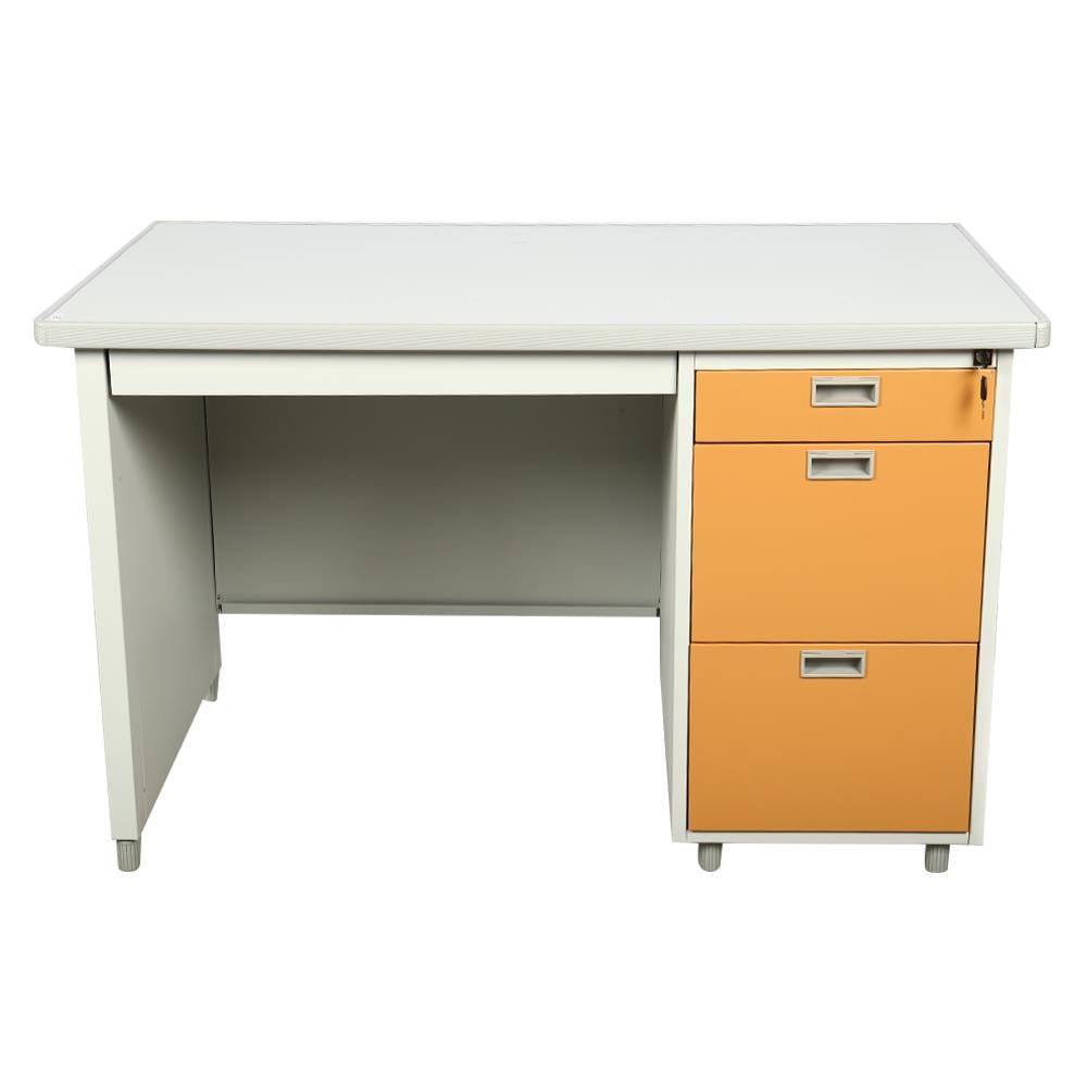 โต๊ะทำงานเหล็ก LUCKY WORLD DX-40-3-EG 120 ซม. สีน้ำตาล